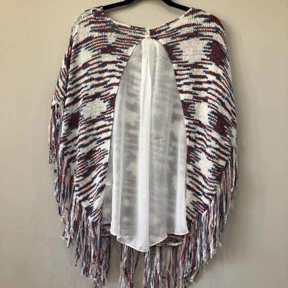 California Moon Rise fringe poncho - Picture 6 of 8